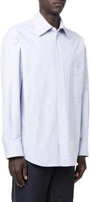 THOM BROWNE SS23 Kemeja Biru Lengan Panjang dengan Detail Garis. MWL381A-06496-480 Shop THOM BROWNE SS23 Kemeja Biru Lengan Panjang dengan Detail Garis. MWL381A-06496-480