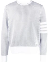 Order 톰 브라운 SS23 클래식 포바 스트라이프 크루넥 스웻셔츠 라이트 그레이 MJT370A-J0063-055