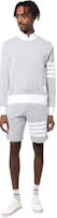 Shop 톰 브라운 SS23 클래식 포바 스트라이프 크루넥 스웻셔츠 라이트 그레이 MJT370A-J0063-055