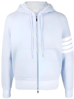 THOM BROWNE SS23 Classic Four-Bar Zip Hoodie Ether Blue MJT204A-06452-480 Buy THOM BROWNE SS23 Classic Four-Bar Zip Hoodie Ether Blue MJT204A-06452-480