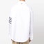 Shop Thom Browne SS23 Kemeja Lengan Panjang Putih Four-Stripe Klasik MWL38-1A00245-415