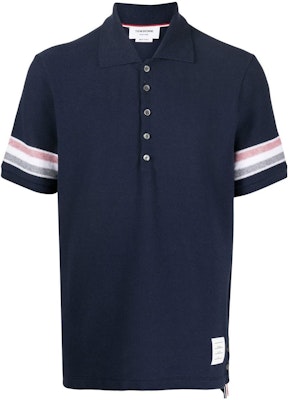 Thom Browne SS23 Polo Shirt Biru Colorblock Striped Edisi Musim Panas. MJP169A-J0046-415 Buy Thom Browne SS23 Polo Shirt Biru Colorblock Striped Edisi Musim Panas. MJP169A-J0046-415
