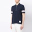 Purchase Thom Browne SS23 Polo Shirt Biru Colorblock Striped Edisi Musim Panas. MJP169A-J0046-415
