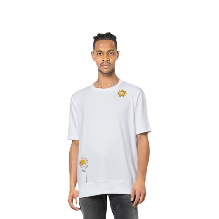 THOM BROWNE SS23  Floral Embroidered Crewneck White T-Shirt. MJS208E-J0055-100 圖 6