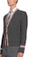 Purchase 톰 브라운 SS23 그레이 스트라이프 V넥 모헤어 니트 가디건 스웨터 MKC454A-Y1024-035