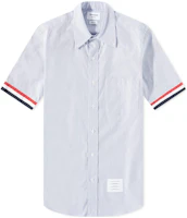 Order THOM BROWNE SS23 灰色條紋短袖襯衫 MWS252A-06272-035