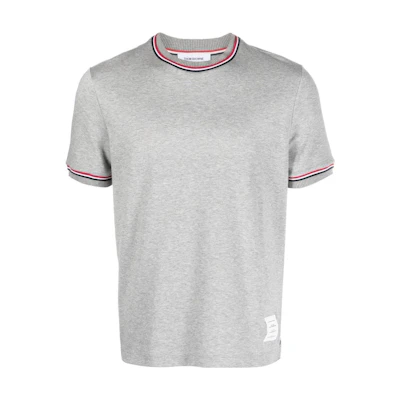 Thom Browne SS23 Grey Solid Color Crew Neck Short Sleeve T-Shirt MJS231A-J0055-055