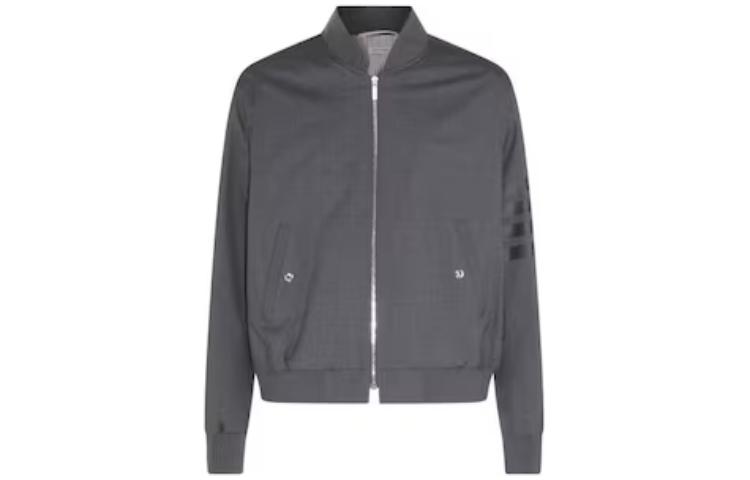 THOM BROWNE SS23  Grey Solid Four-Stripe Casual Jacket Spring Collection. MJO030A-06146-025 圖 2