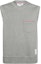 Order THOM BROWNE SS23 Grey Striped V-Neck Sleeveless Pullover Vest. MJV004A-J0029-055