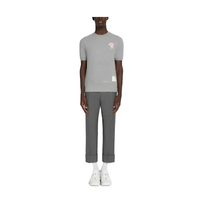 THOM BROWNE SS23 Knitted Petal Print Crewneck T-Shirt MJS209A-J0055-055