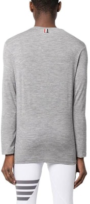 トム ブラウン SS23 ライトグレー ソリッド ニット クルーネック セーター MJS218A-J0084-055 Shop トム ブラウン SS23 ライトグレー ソリッド ニット クルーネック セーター MJS218A-J0084-055