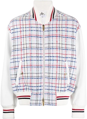 THOM BROWNE SS23 Jaket Rajut Zip Kotak-Kotak Multicolor MJO198X-F0259-996 Buy THOM BROWNE SS23 Jaket Rajut Zip Kotak-Kotak Multicolor MJO198X-F0259-996