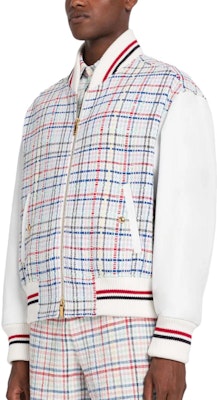 THOM BROWNE SS23 Jaket Rajut Zip Kotak-Kotak Multicolor MJO198X-F0259-996 Purchase THOM BROWNE SS23 Jaket Rajut Zip Kotak-Kotak Multicolor MJO198X-F0259-996