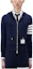Order THOM BROWNE SS23 Navy Blue Casual Striped Zip Jacket. MJT022H00535461CO