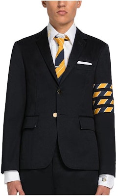 톰브라운 SS23 네이비 싱글 브레스티드 트윌 스트라이프 블레이저. MJU490A-F0114-415 Order 톰브라운 SS23 네이비 싱글 브레스티드 트윌 스트라이프 블레이저. MJU490A-F0114-415