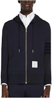 Order THOM BROWNE SS23 海軍藍經典4條紋設計拉鍊帽T. MJT375E-J0010-415