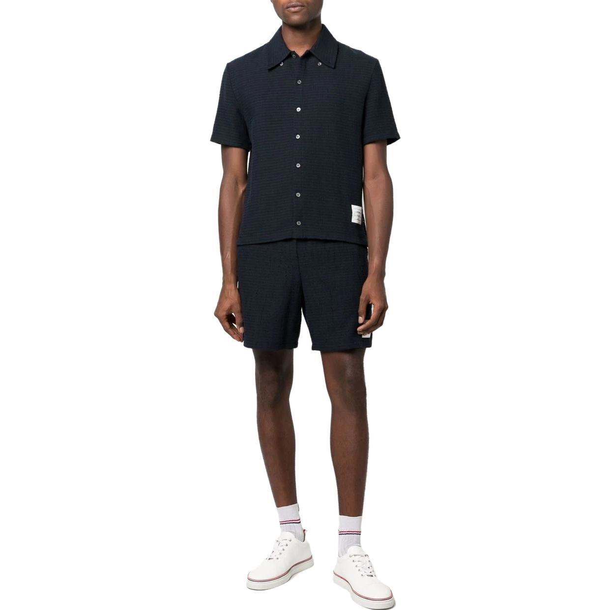 THOM BROWNE SS23  Short-Sleeve Navy Shirt Summer Back-to-School Edition. MJS213A-F0302-415 圖 3