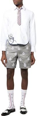 THOM BROWNE SS23 單排扣襯衫 白色 MWL379E-E0408-100 Lookbook THOM BROWNE SS23 單排扣襯衫 白色 MWL379E-E0408-100