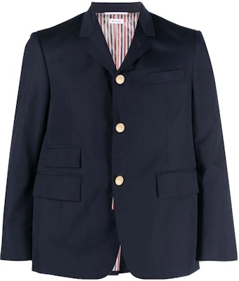 THOM BROWNE SS23 單排扣V領西裝外套 深藍色 MJC328E-04502-415 Buy THOM BROWNE SS23 單排扣V領西裝外套 深藍色 MJC328E-04502-415