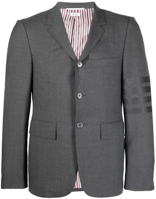 Thom Browne SS23 Single-Breasted Wool Suit Gray with Four-Bar Stripe Details MJC001A-06146-025 Order Thom Browne SS23 Single-Breasted Wool Suit Gray with Four-Bar Stripe Details MJC001A-06146-025