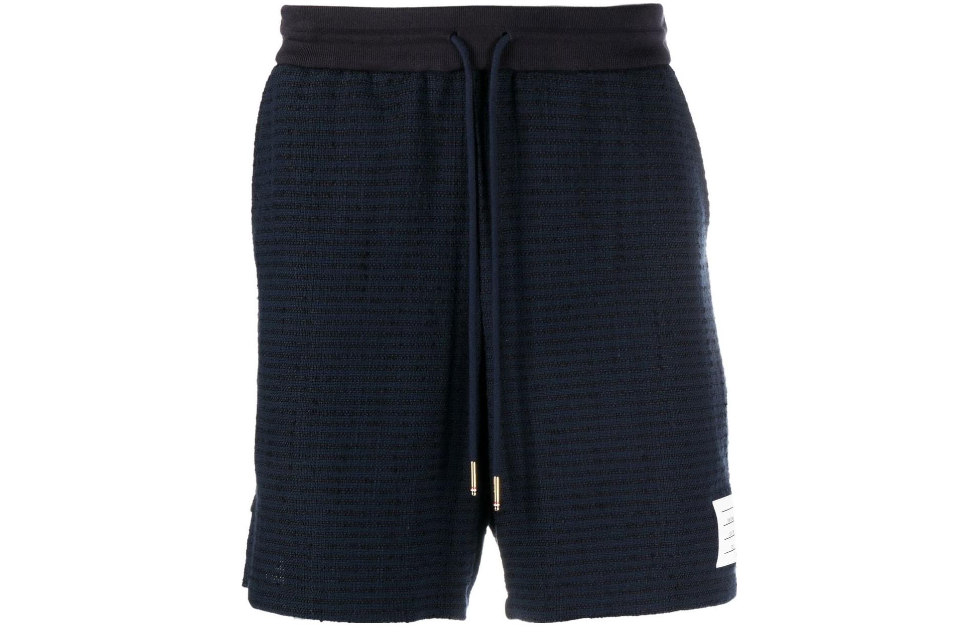 THOM BROWNE SS23  Solid Drawstring Straight Casual Shorts Blue MJQ168A-F0302-415 圖 2