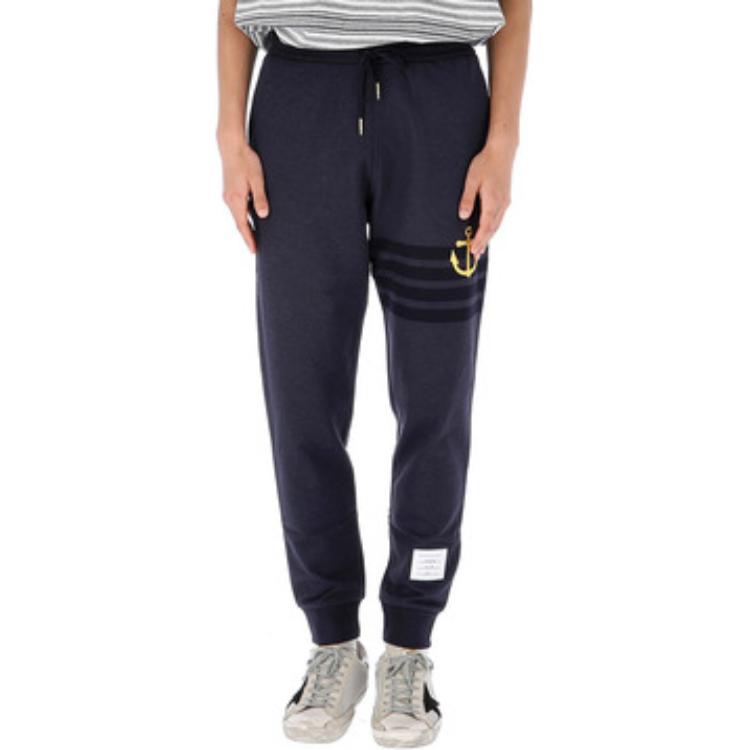 Details for Pantalones de chándal bloque de color a rayas THOM BROWNE SS23 Navy. MJQ171E-J0010-415