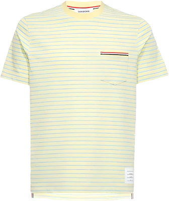 Camiseta Thom Browne SS23 Amarilla Claro a Rayas Cuello Redondo Manga Corta MJS205A-J0053-308 Buy Camiseta Thom Browne SS23 Amarilla Claro a Rayas Cuello Redondo Manga Corta MJS205A-J0053-308