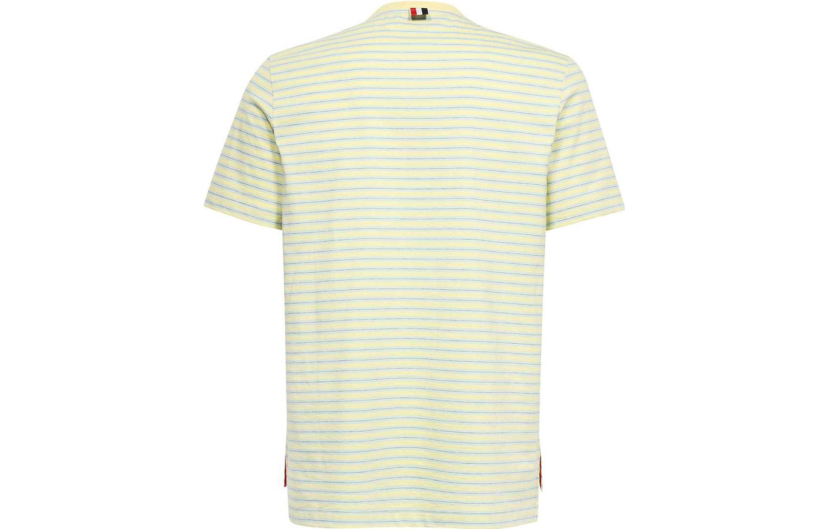Lookbook Camiseta Thom Browne SS23 Amarilla Claro a Rayas Cuello Redondo Manga Corta MJS205A-J0053-308