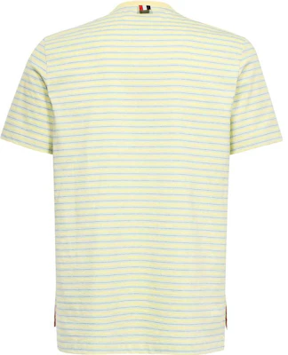 Camiseta Thom Browne SS23 Amarilla Claro a Rayas Cuello Redondo Manga Corta MJS205A-J0053-308 Lookbook Camiseta Thom Browne SS23 Amarilla Claro a Rayas Cuello Redondo Manga Corta MJS205A-J0053-308