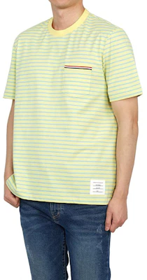 Camiseta Thom Browne SS23 Amarilla Claro a Rayas Cuello Redondo Manga Corta MJS205A-J0053-308 Shop Camiseta Thom Browne SS23 Amarilla Claro a Rayas Cuello Redondo Manga Corta MJS205A-J0053-308