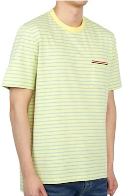 Camiseta Thom Browne SS23 Amarilla Claro a Rayas Cuello Redondo Manga Corta MJS205A-J0053-308 Sizing Camiseta Thom Browne SS23 Amarilla Claro a Rayas Cuello Redondo Manga Corta MJS205A-J0053-308