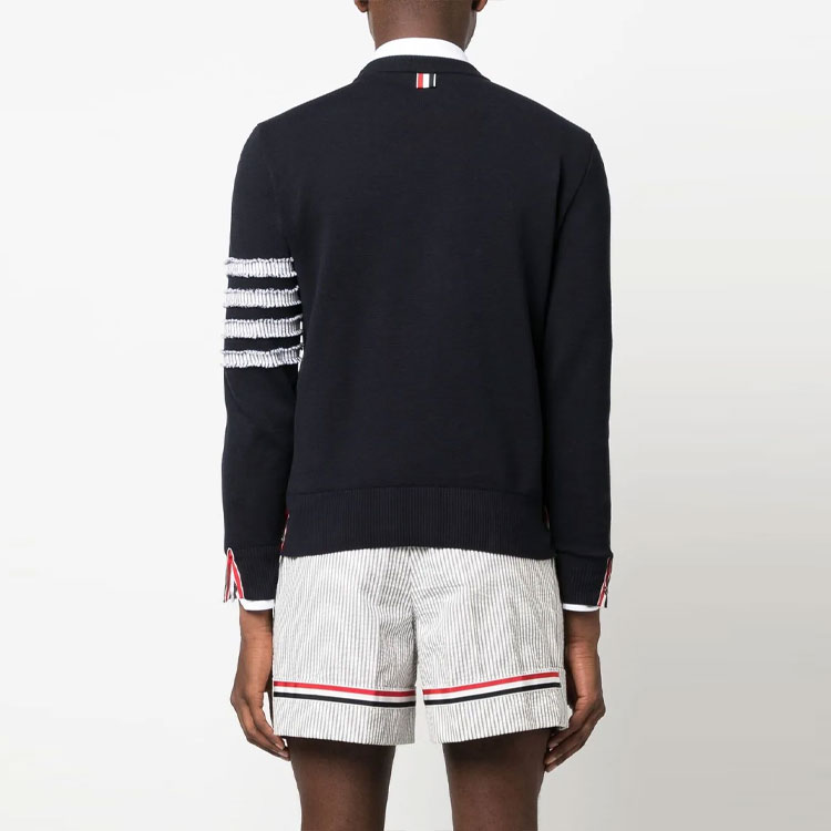 THOM BROWNE SS23  Striped Pullover Sweatshirt Navy Blue MKA462A-Y3006-415 圖 4