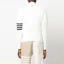 Shop THOM BROWNE SS23 Kardigan Rajut Putih 4-Bar MKC472A-Y3014-100