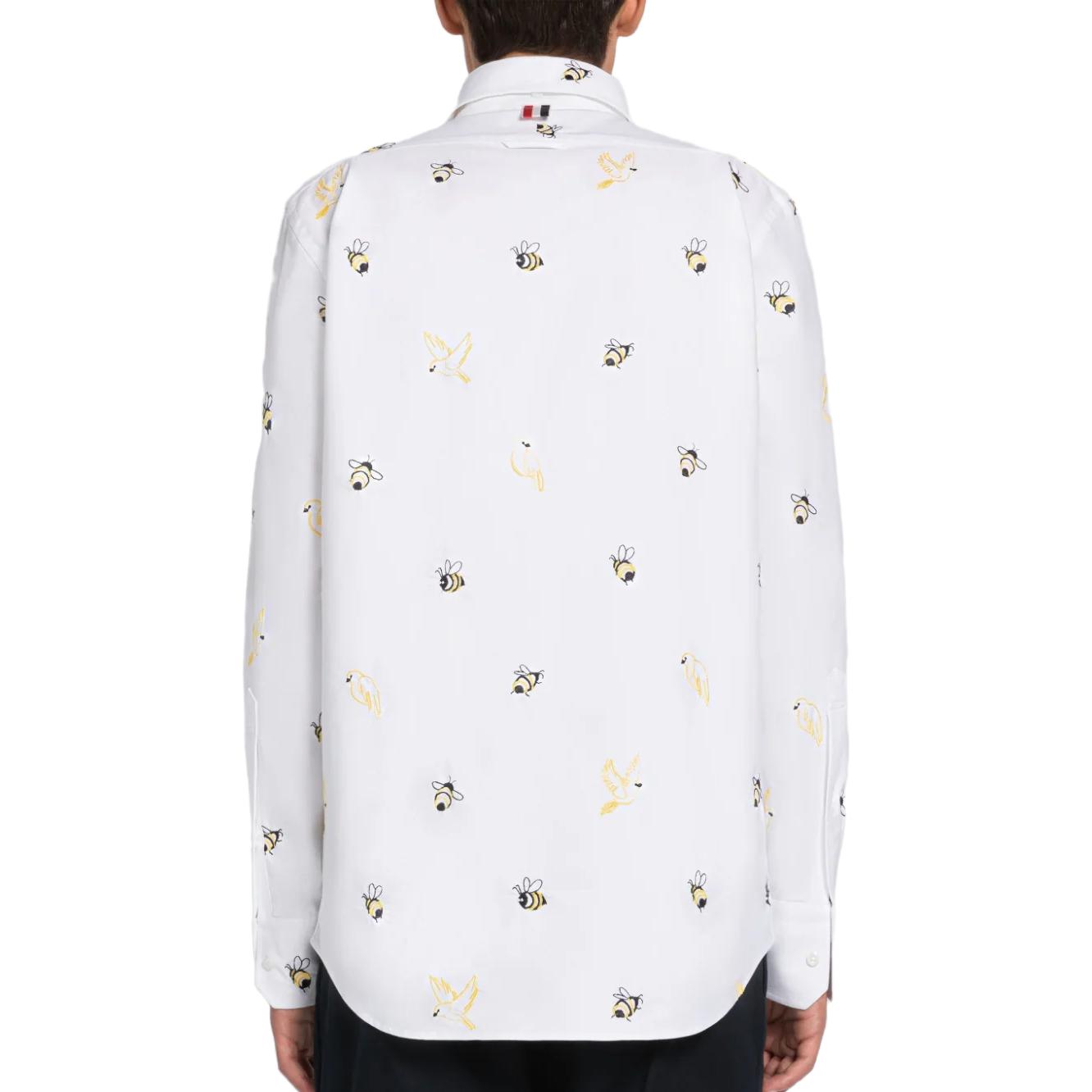 Lookbook THOM BROWNE SS23 Kemeja Lengan Panjang Putih Motif Hewan MWL272E-E0321-996