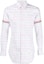 Buy THOM BROWNE SS23 Kemeja Lengan Panjang Putih Motif Kotak Single-Breasted MWL150A-F0182-680