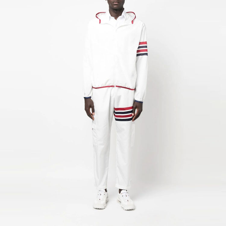 Lookbook Thom Browne SS23  White Jacket with Stripe Detail MJT366A-F0197-100