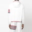 Shop Thom Browne SS23 White Jacket with Stripe Detail MJT366A-F0197-100