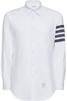 THOM BROWNE SS23 White Striped Print Button-Up Long Sleeve Shirt. MWL001A-00245-415 THOM BROWNE SS23 White Striped Print Button-Up Long Sleeve Shirt. MWL001A-00245-415