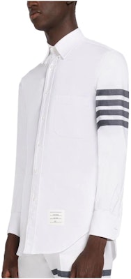 THOM BROWNE SS23 白色條紋印花長袖襯衫。 MWL001A-00245-415 Shop THOM BROWNE SS23 白色條紋印花長袖襯衫。 MWL001A-00245-415