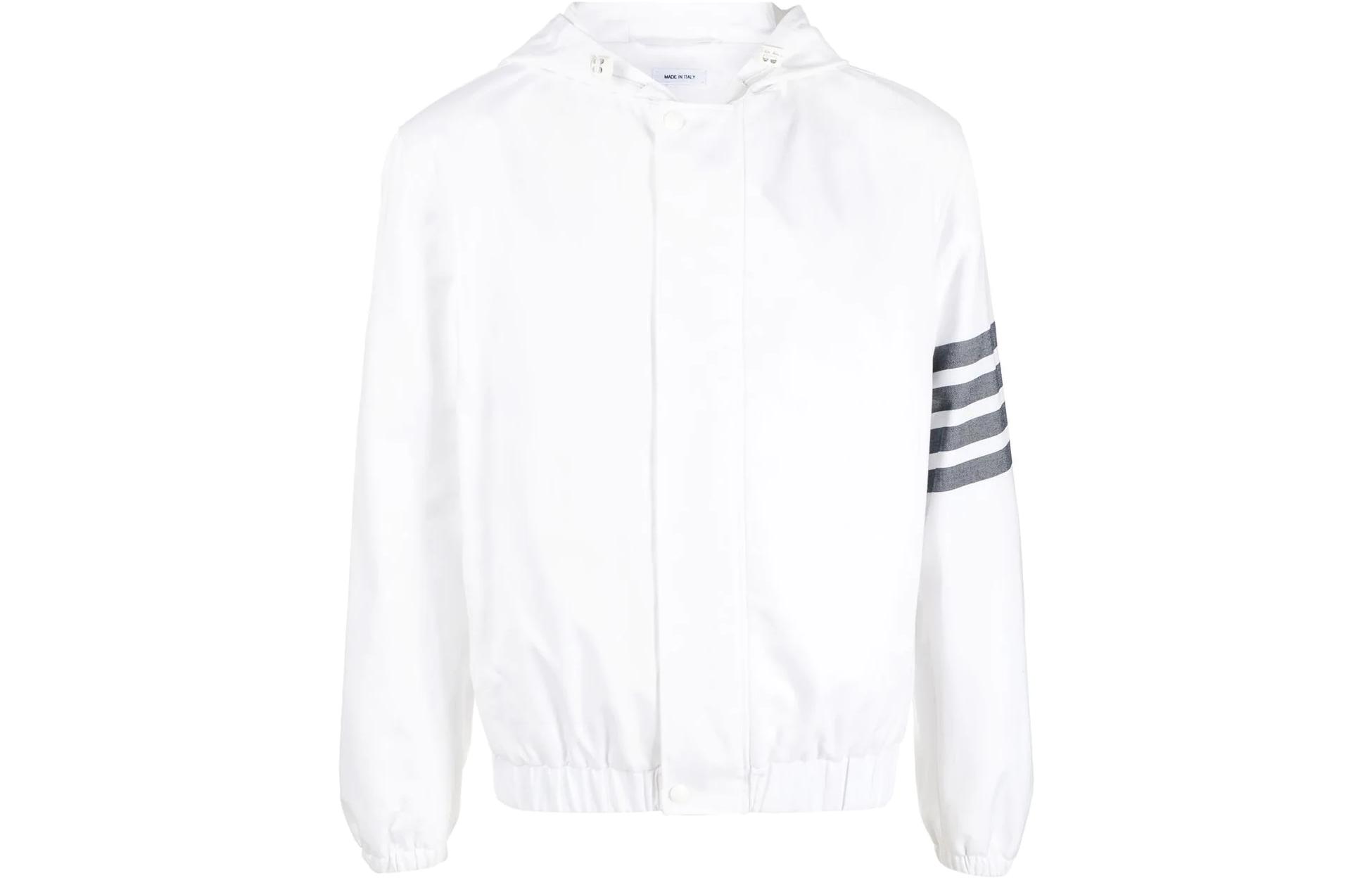 THOM BROWNE SS23  White Striped Print Hooded Jacket Long Sleeve MJO188A-07890-100 圖 2