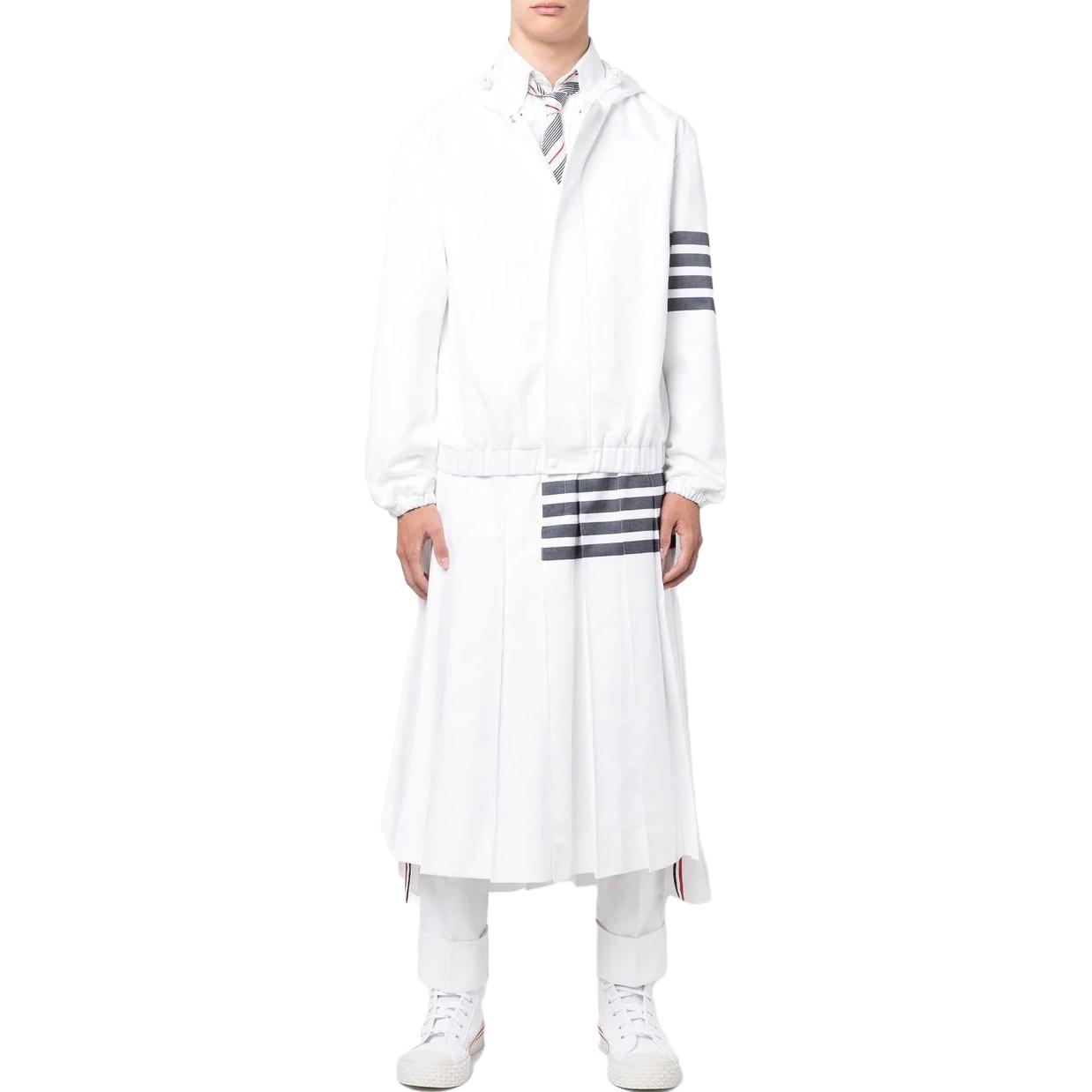 THOM BROWNE SS23  White Striped Print Hooded Jacket Long Sleeve MJO188A-07890-100 圖 3