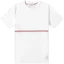 Buy Thom Browne SS23 白色条纹修身短袖T恤. MJS221A-J0058-100