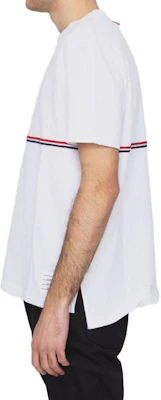 Thom Browne SS23 白色条纹修身短袖T恤. MJS221A-J0058-100 Purchase Thom Browne SS23 白色条纹修身短袖T恤. MJS221A-J0058-100