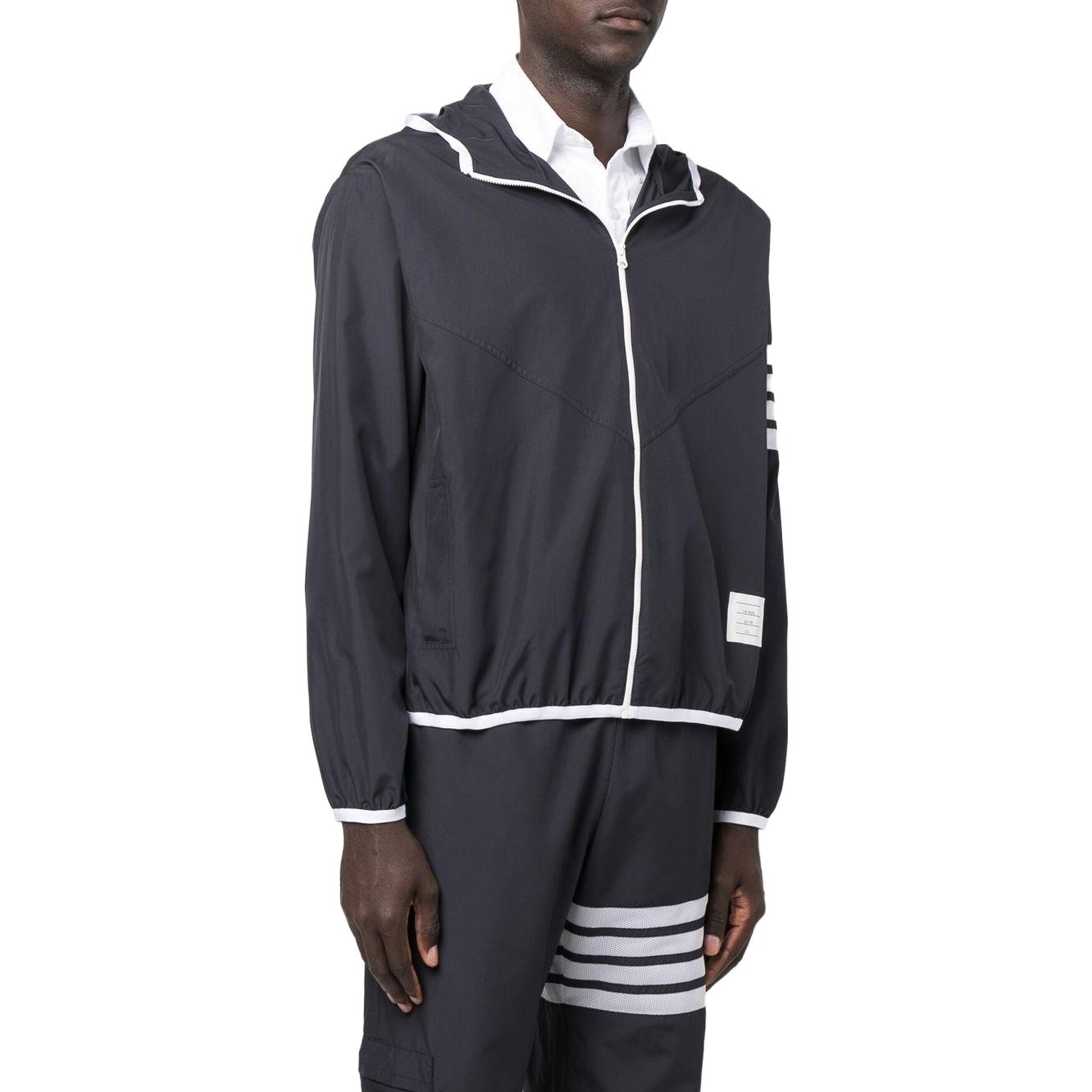 Thom Browne SS23 Classic 4-Bar Navy Zip-Up Hoodie Jacket MJT366A-F0197-415 圖 4