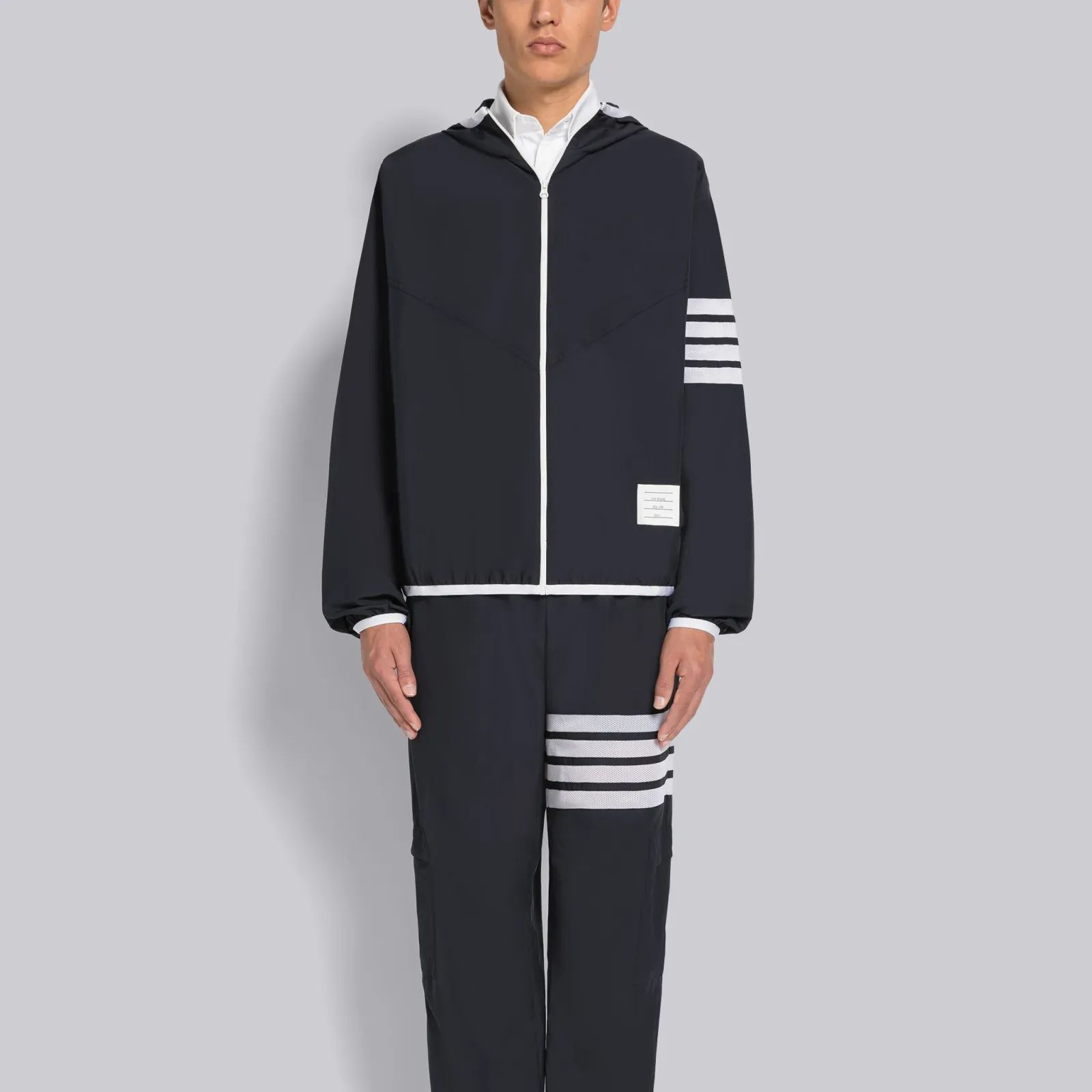 Thom Browne SS23 Classic 4-Bar Navy Zip-Up Hoodie Jacket MJT366A-F0197-415 圖 6