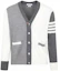 Buy THOM BROWNE SS23 經典4條紋拼色針織開衫 男士灰色毛衣 MKC002F-Y1014-982