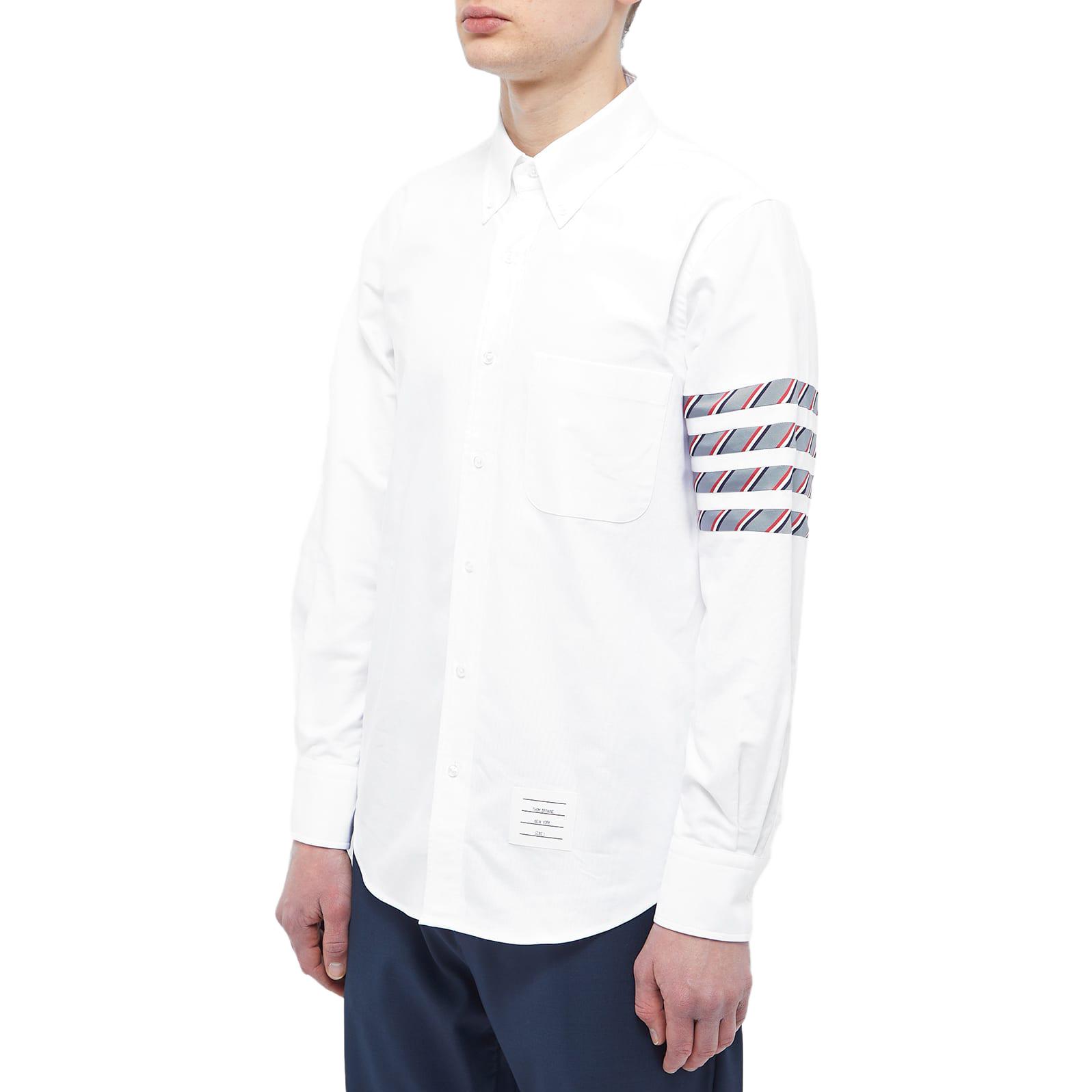 Purchase Camisa Hombre Thom Browne SS23 Clásica 4-Rayas Manga Larga Gris Blanco. MWL374C-05371-133