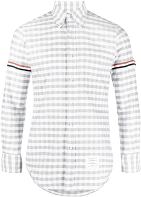 Camisa Gris Thom Browne SS23 Cuatro Barras Cuadros Manga Larga. MWL150E-04569-035 Buy Camisa Gris Thom Browne SS23 Cuatro Barras Cuadros Manga Larga. MWL150E-04569-035