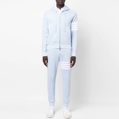 Thom Browne SS23 Pantalones Deportivos Waffle 4-Barras Azul Claro Otoño MJQ082A-06452-480 Shop Thom Browne SS23 Pantalones Deportivos Waffle 4-Barras Azul Claro Otoño MJQ082A-06452-480