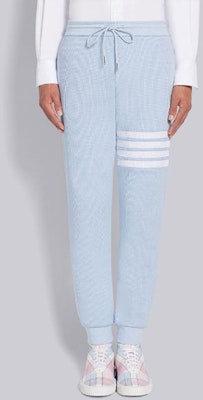 Thom Browne SS23 Pantalones Deportivos Waffle 4-Barras Azul Claro Otoño MJQ082A-06452-480 Sizing Thom Browne SS23 Pantalones Deportivos Waffle 4-Barras Azul Claro Otoño MJQ082A-06452-480